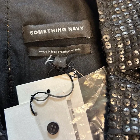 Something Navy Sequin Black Mini Dress - Picture 5 of 16
